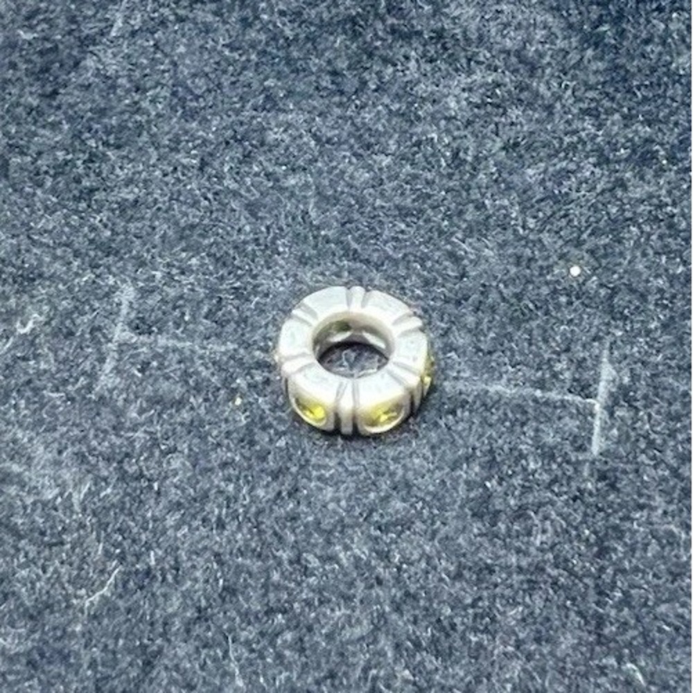 Pandora Green Trinity CZ Spacer Bead Sterling 925 ALE #790368GCZ Retired - Picture 2 of 4